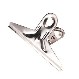 Stainless Steel Folder Iron Clamp Paper Clip Dovetail Clips Office Supplies Have Small And Big Size 15cmx7cm LX0282