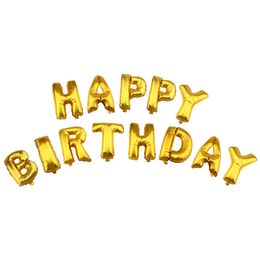 Letter Happy Birthday Balloon Aluminium Foil Membrane Balloons for Birthday Party Decoration