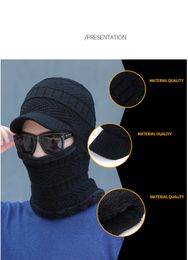 Fashion-Best Selling men's earmuffs hat winter plus velvet thickening riding hat wool hat sca neck protective neck cap