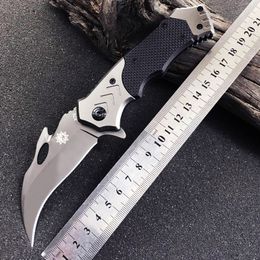 X76 Tactical Folding Knife 5Cr15Mov 57HRC Titanium Hunting Survival Pocket Knife Multi Uses Cutter Outdoor Curved Blades FREE SHIPPING BY WATER