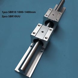 1pcs SBR10 1000mm/1100mm/1200mm/1300mm/1400mm support rail linear guide + 2pcs SBR10UU linear bearing blocks for cnc router