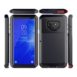 R-just Heavy Duty Protection Doom armor Metal Aluminum Phone Cases for Samsung S21 Ultra S20 Plus S10E Note 20 10 Shockproof Dustproof Cover