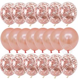 20pcs Rose Gold Balloons Decoration Confetti Set Chrome ballon Birthday deco Party Wedding Wedding Anniversary globals Metallic