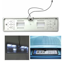 Freeshipping Newest Car 16 LED Number Plate Frame Light Rear View Camera Backup Parking Reversing 170 degree wide viewing angle