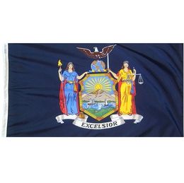 American US New York State Flag 3x5ft Polyester Printing Flying Hanging New Custom Style Indoor Outdoor
