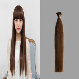 Peruvian Virgin Hair Straight Real Remy I Tip Human Hair Extensions Keratin Bond Straight European Hot Fusion Hair 1.0g/s 100g