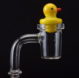 Quartz Banger Conical Style Holds Heat Longer With Glass Duck UFO Carb Cap 10mm/14mm/18mm Male&Female Joint For Glass Bongs