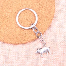 New Keychain 21*16mm 3D pig Pendants DIY Men Car Key Chain Ring Holder Keyring Souvenir Jewellery Gift