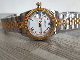 2019 new 18kt Gold & Stainless bracelet Luxury Women watches Ladies 18kt Gold Stainless 26mm 31mm 179163 179173 White Roman Dial