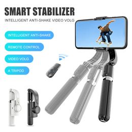 L08 Anti-Shake Selfie Stick Tripod 360° Rotate Rechargeable with Bluetooth Remote Selfie Holder For Universal Andriod Phone with Retail Box