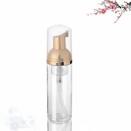 50ml Foamer Bottle Pump Facial Cleanser clear liquid Soap Dispenser best cheapest Foam bottle with golden foamer LX2220