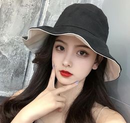 Hat summer double-sided big edge summer fisherman hat big eaves Korean version of the sun hat for women WY647