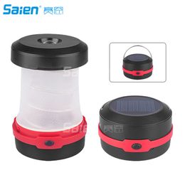 Led Camping Lantern Lights Solar Tent Light Collapsible Flashlight Rechargeable with USB for Camping, Hiking, Home, Fishing and Outdoor