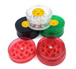 Plastic Smoke Grinder of 40mm Diameter Acrylic Tooth Smoke Crusher Small Two-Layer Grinder