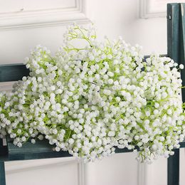 100pic Rustic Artificial Flowers white Gypsophila Fake Bouquet plastic Bride Wedding Home DIY Decorative mantianxing Event Party Decorations