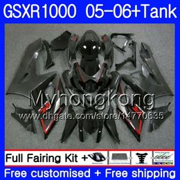Kit+Tank For SUZUKI GSXR-1000 1000CC GSXR 1000 05 06 Body Grey black new 300HM.14 GSX-R1000 1000 CC GSX R1000 K5 GSXR1000 2005 2006 Fairing