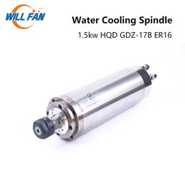 Will Fan 1.5KW Water Cooling Spindle HQD GDZ-17B Dia 80x225mm 24000RPM Advertised Acrylic Spindle Motor For CNC Roture Machine