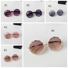 Crianças de girassol óculos de sol das meninas bonitos Sun Glasses florista Óculos Shades crianças Praia Óculos Outdoor Eyewear 6 cores DW5313