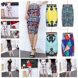 Spot Skirts European street temperament package hip Slim fashion printing casual skirt support mixed batch