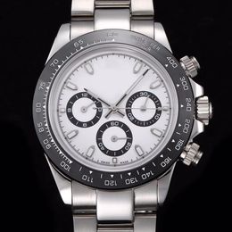 Top quality mens watches series 116500LN-78590 40mm white dial stainless steel strap automatic mechanical mens watch free shiping