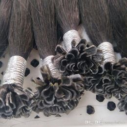 U tip brazilian virgin human hair keratin Nail hair extensions 1gr st & 200st Lot, Silk straight hair, free DHL