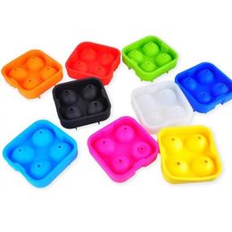 Free shipping 200sets Ice Cube Ball Drinking Wine Tray Brick Round Maker Mold Sphere Mould Party Bar Silicone LX1347