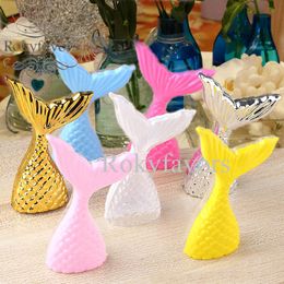 12PCS Little Mermaid Favour Boxes Kids Birthday Party Gifts Beach Theme Wedding Favours Event Sweet Package Baby Shower Favours Holder