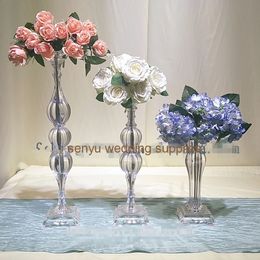 New style decorative flowers wedding home crystal floral stand for table centerpiece senyu00125