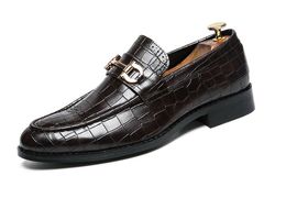 Мужские формальные бизнес -ботинки роскошные мужские крокодильные туфли мужская повседневная кожаная свадебная вечеринка DA068 DA068