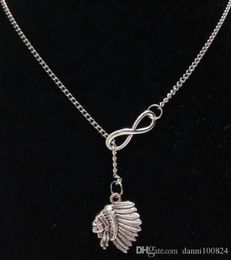 European and American jewelry infinity 8 ancient silver Indian Chief necklace Star Pendant Necklace Jewelry good friend clavicle chain 528