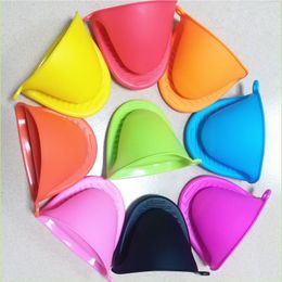 Baking Oven Mitts Silicone Heat Resistant Gloves Clips Insulation Anti-slip Pot Clip Cooking Kitchen Gloves cyq0063