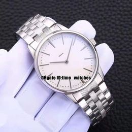 New Patrimony 316 steel case 81180/000G-9117 Mens Automatic watches white dial Stainless steel hand High quality cheap Gents watches