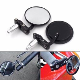 Freeshipping Universal Motorcycle Scooter 7/8 22mm Diameter Handlebar Rotatable Collapsible Rearview Mirror for Street Car Universal Scooter