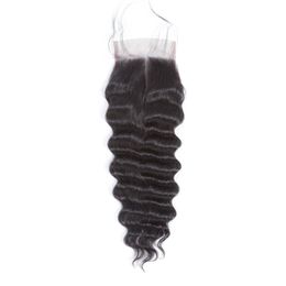 4x4 Deep Wave Lace Closure Real Hair Wig wholesale dropship from china