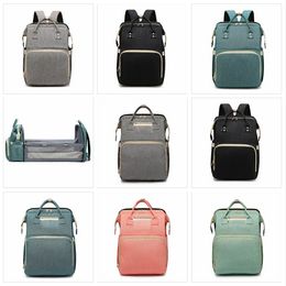 Diaper Nappy Backpacks Desinger Hangbags Maternity Nursing Bags Brand Changing Bags Portable Folded Crib Outdoor Travel Bags Totes Bag D7518