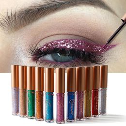 Glitter Eyeliner Makeup Shining Cosmetics 12 Colours Shimmer Metallic Eyeliner Liquid Lady Eye Makeup Beauty Tool