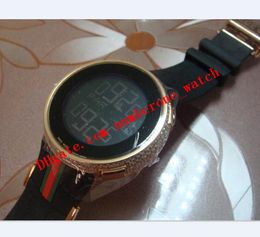 3 Style Luxury Watch Wristwatch Rubber Strap 44MM New Mens Silver Gold Digital Diamond Watch Quartz Movement Fashion Men's Watches