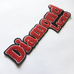 chenille patches custom embroidered patch high quality logo notions with non-woven backing for clothing