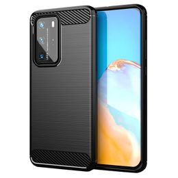 Carbon Fibre Texture Shockproof Protective TPU Silicone Case for HUAWEI P40,P40 Pro,P40 Lite NOVA 6 P40 Pro+