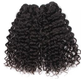 Top Grade 12-28inches 300Gr Deep Wave Human Hair Weaves Full Head Brazilian Hair Natural Colour 1B, 50gr piece & 6 pieces Lot, Free Shipping