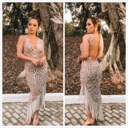 Aso Ebi 2020 Arabic Luxurious Lace Mermaid Evening Dresses Backless Beaded Crystals Prom Dresses Formal Party Second Reception Gowns ZJ553