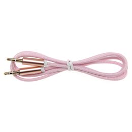 Frosted shell Braided Audio Wire Audio 3.5mm male to male Aux Cable For iPhone Car Headphone Speaker Wire Line Aux Cord