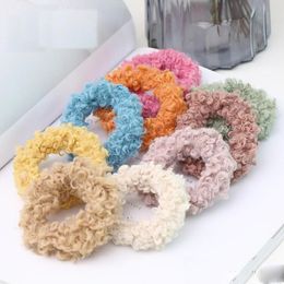 New Korea Rubber Band For Women Fur Loop Hair Band Kid Children Hair Rope Band High Elasticity Fashion Designs Hair Ties Accessories