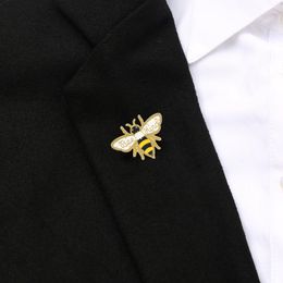 Golden bee cute brooch insect denim shirt lapel hive bee pin custom badge men and women children jewelry276n