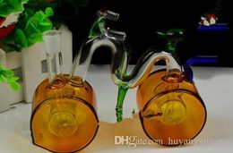 new Large bicycle hookah Wholesale Glass bongs Oil Burner Glass Water Pipes Oil Rigs Smoking Free