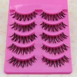 Messy False eyelashes Natural Eye Extentions Makeup for Eyes 5 Pairs with Packaging Box Hot
