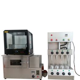 Commercial 110v 220v rotating pizza oven machine high power pizza cone forming machine and pizza display cabinet