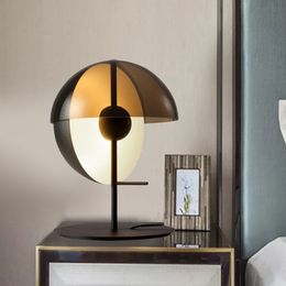 Personality Metal Glass For Bar Living Room Study Bedroom Rear Modern Designer Vertical LED Table Lamp