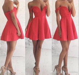 2019 Cheap Lovely Watermelon Mini Short Homecoming Dress A Line Juniors Sweet 15 Graduation Cocktail Party Dress Plus Size Custom Made