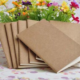 wholesale Kraft Unlined Travel journals Notebook Soft Brown White Notebooks for Travellers Students and Office Sketchbook